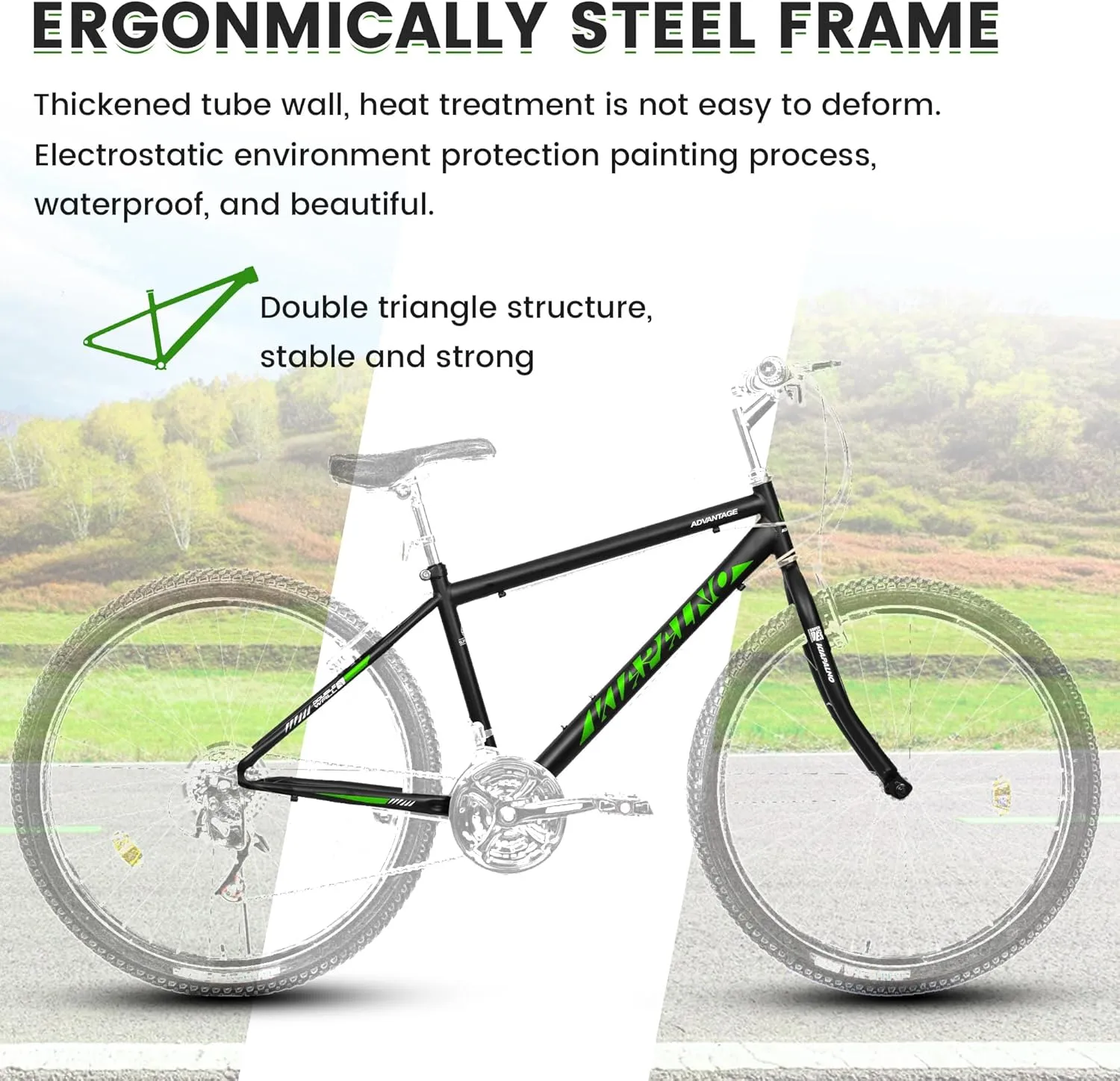 24 Inch Mountain Bike Boys Girls, Dual Full Suspension Children Bicycle to School, 21-Speed Kids Bike for 10  Years Old, Gift for Your Kids.