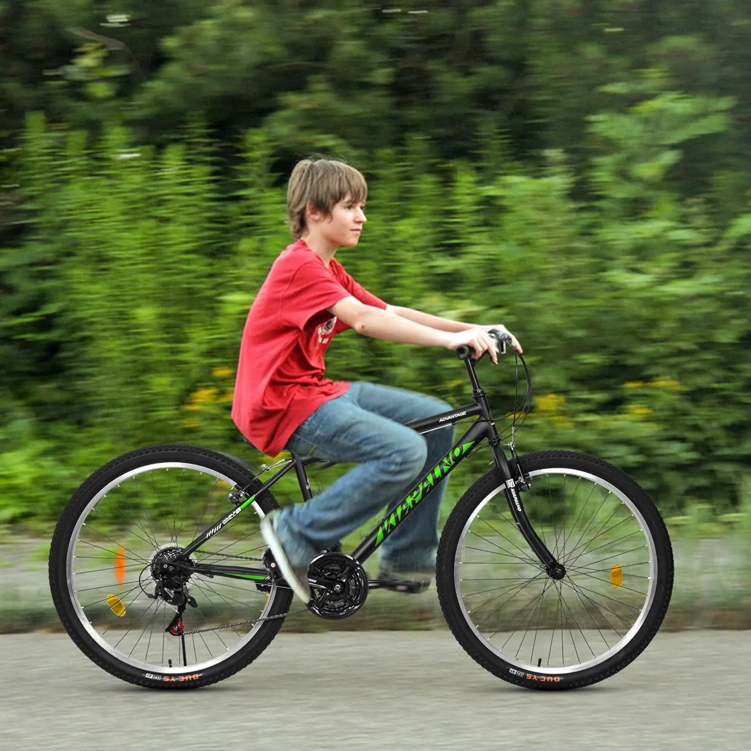 24 Inch Mountain Bike Boys Girls, Dual Full Suspension Children Bicycle to School, 21-Speed Kids Bike for 10  Years Old, Gift for Your Kids.