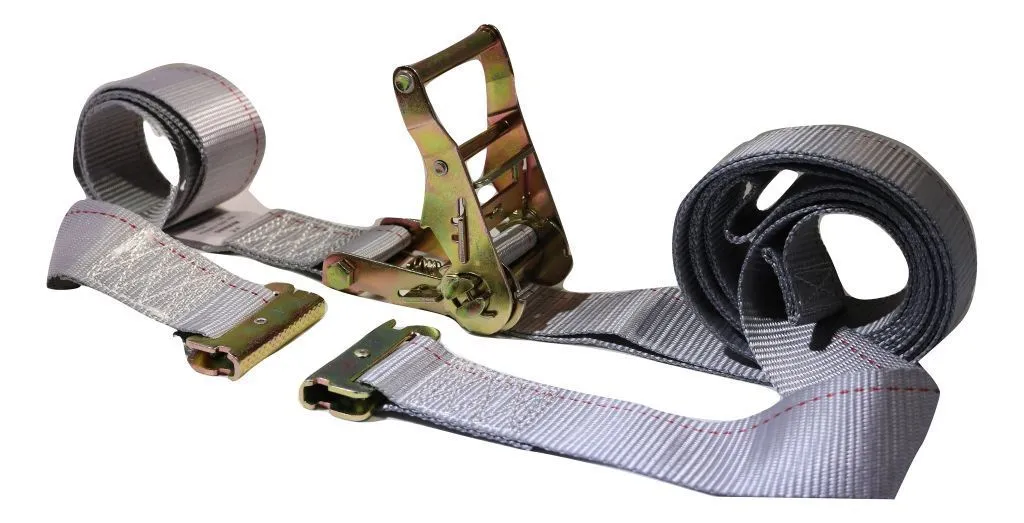 2"x 16 Ft Logistic Van Ratchet E-Track Straps w/ Spring E Fittings | 8 PACK