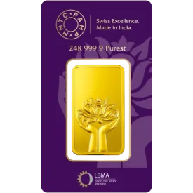 31.1 GM GOLD BAR LOTUS 24K (999.9) MMTC Gold 1 Ounce