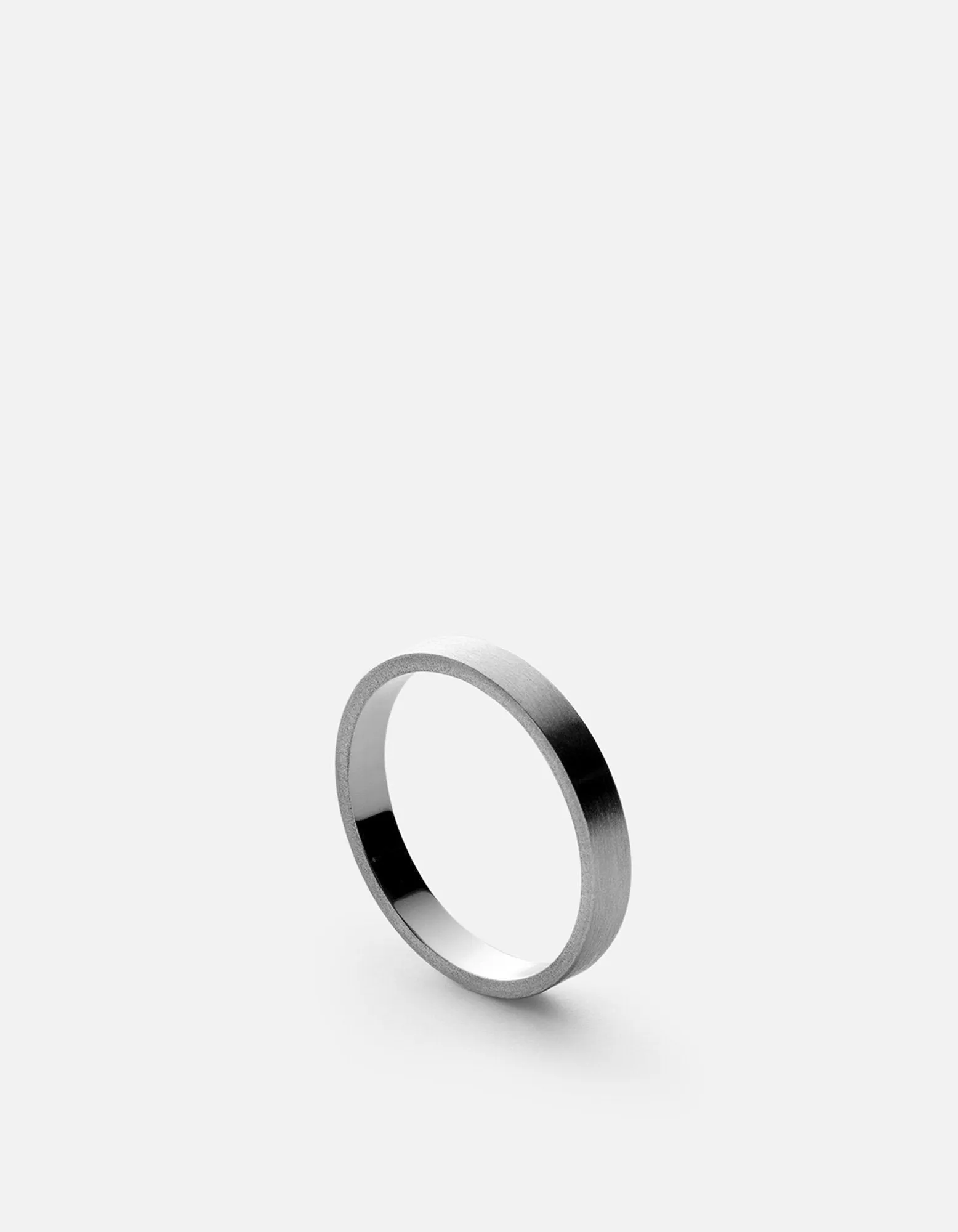 3mm Silver Band, Matte Sterling Silver