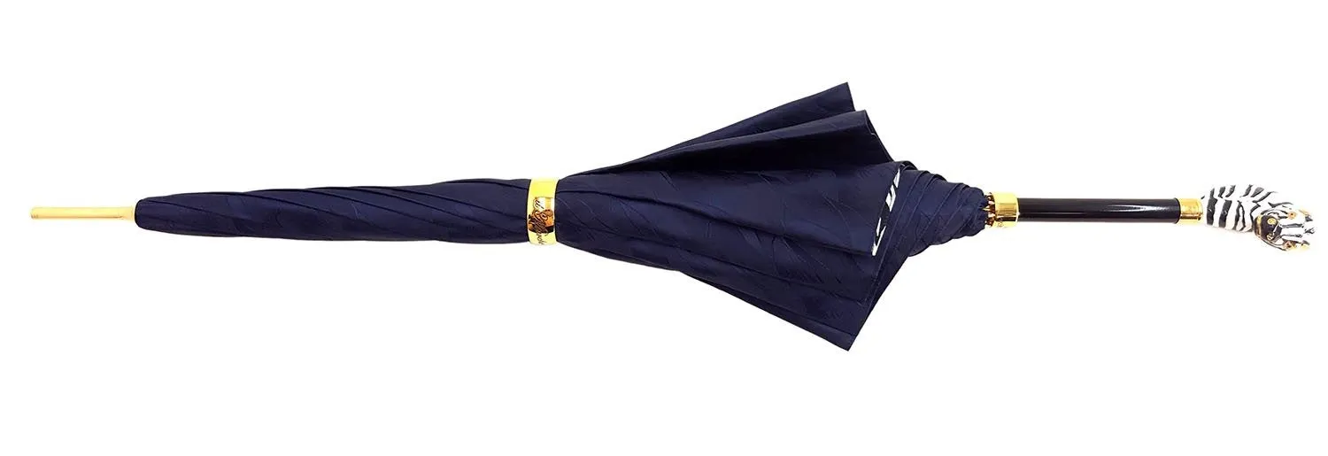Amazing Zebra Umbrella Enamel on 24K gold