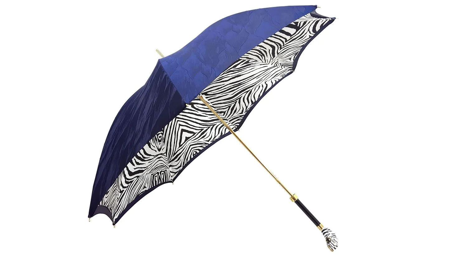 Amazing Zebra Umbrella Enamel on 24K gold