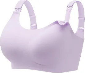 Angelhood Seamless Nursing Bra for Women Wire Free Full Coverage Nursing Bra T-Shirt Bra with Extra Extender