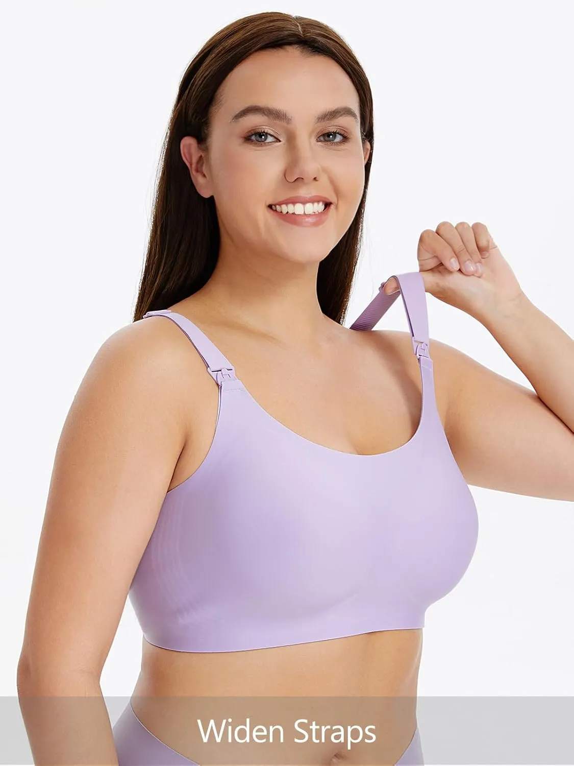 Angelhood Seamless Nursing Bra for Women Wire Free Full Coverage Nursing Bra T-Shirt Bra with Extra Extender