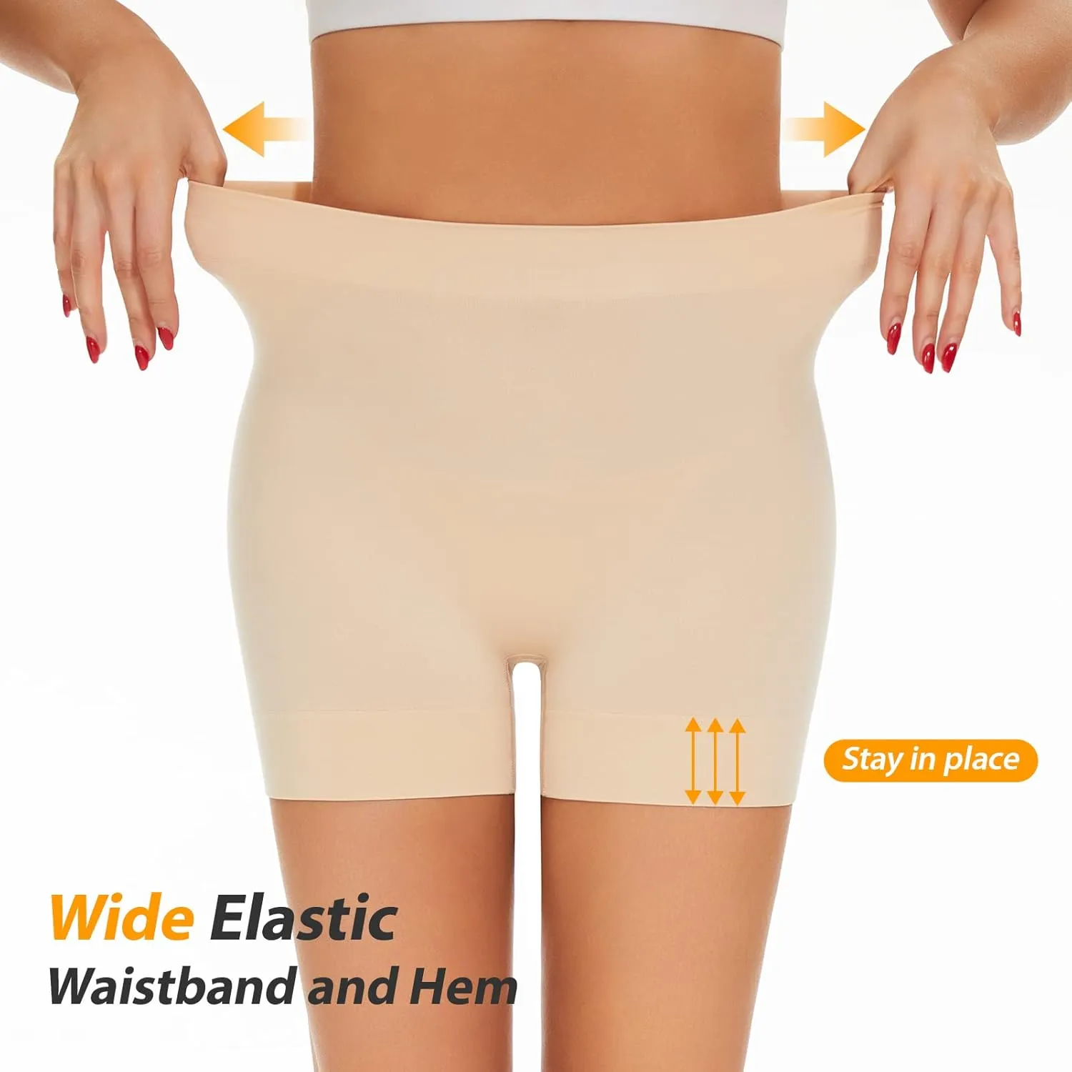 BESTENA Seamless Smooth Boyshorts Panties Slip Shorts for Under Dress Slimming Shapewear Shorts