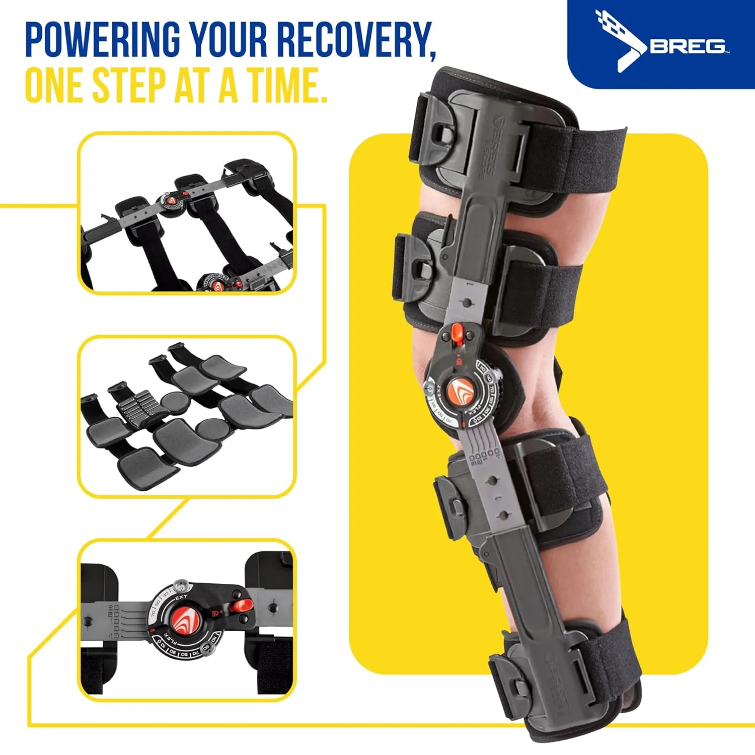Brace Direct Breg T Scope Premier XL Full Foam Post-Op Knee Brace: Adjustable ROM Support for ACL PCL MCL Recovery L1833 L1832, Thigh up to 35.5 in