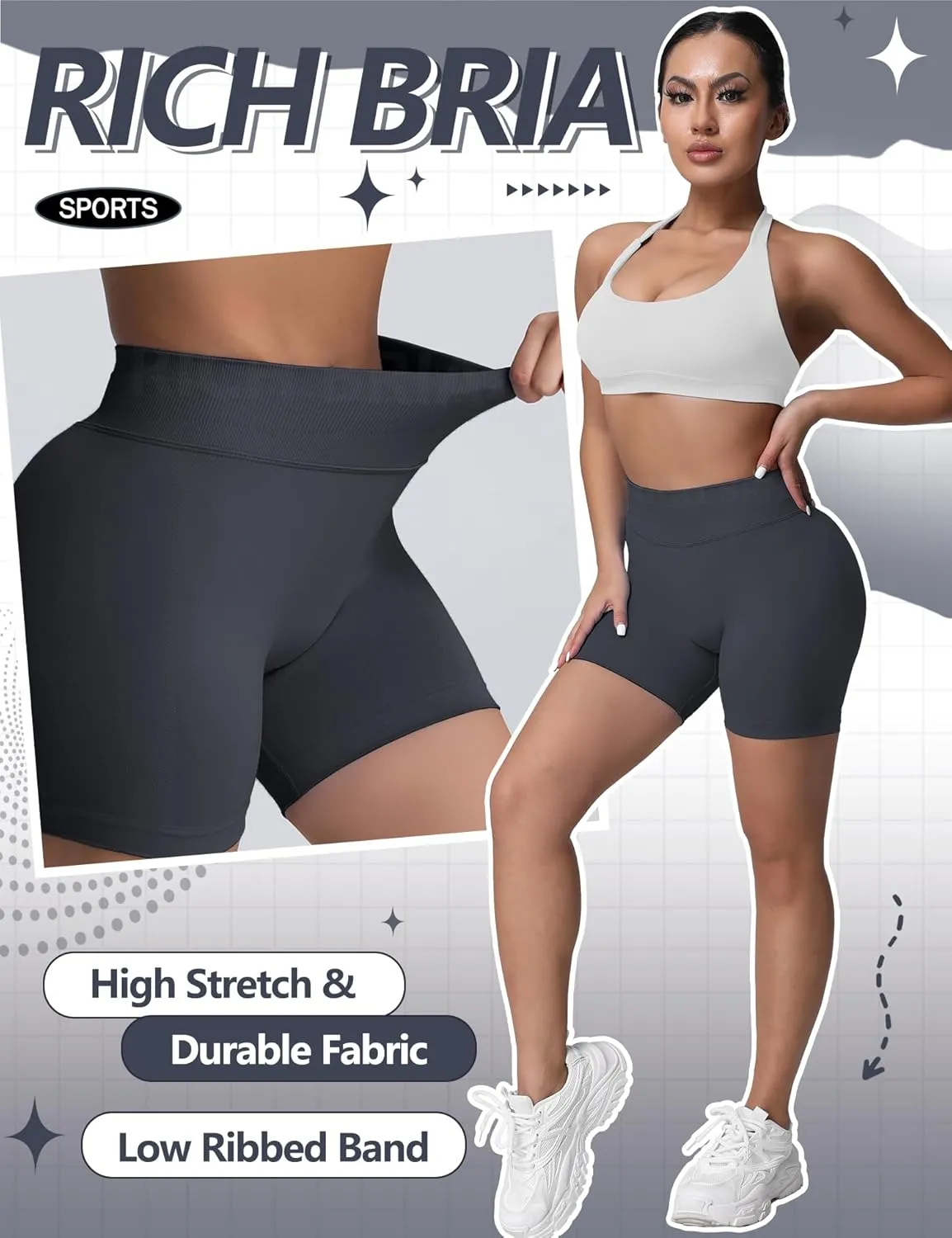 Butt Lifting Impact Shorts for Women Hidden Scrunch Booty Lift Gym Yoga Shorts Seamless Tummy Control 4.5"