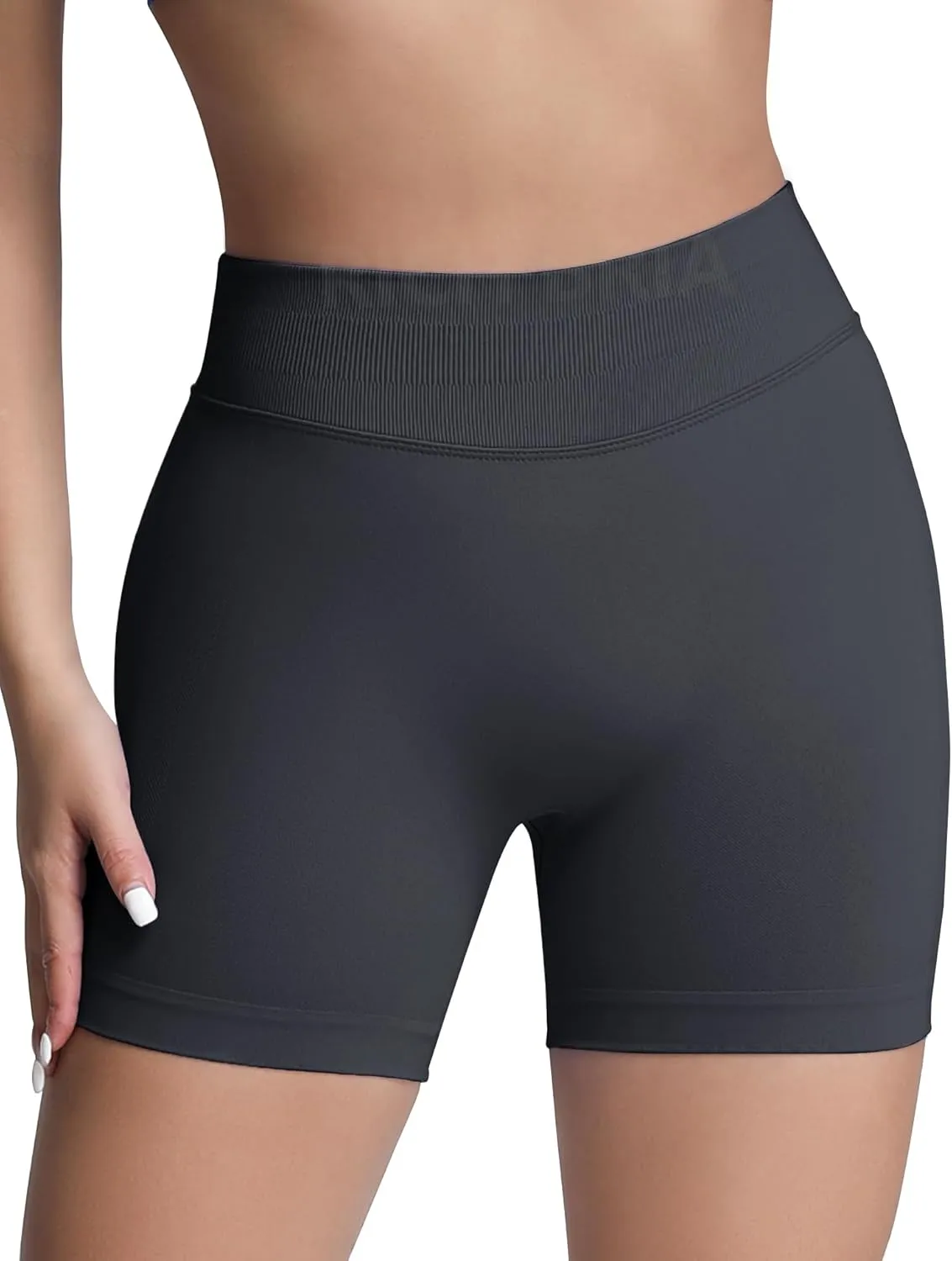 Butt Lifting Impact Shorts for Women Hidden Scrunch Booty Lift Gym Yoga Shorts Seamless Tummy Control 4.5"