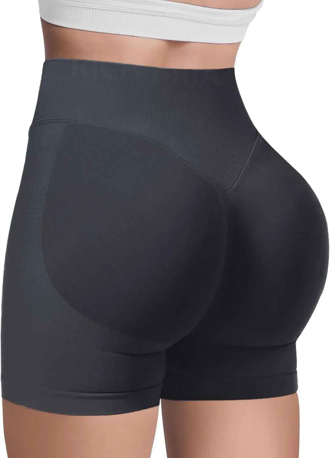 Butt Lifting Impact Shorts for Women Hidden Scrunch Booty Lift Gym Yoga Shorts Seamless Tummy Control 4.5"
