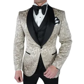 Champagne Oro and Black Paisley Dinner Jacket @ The Vault