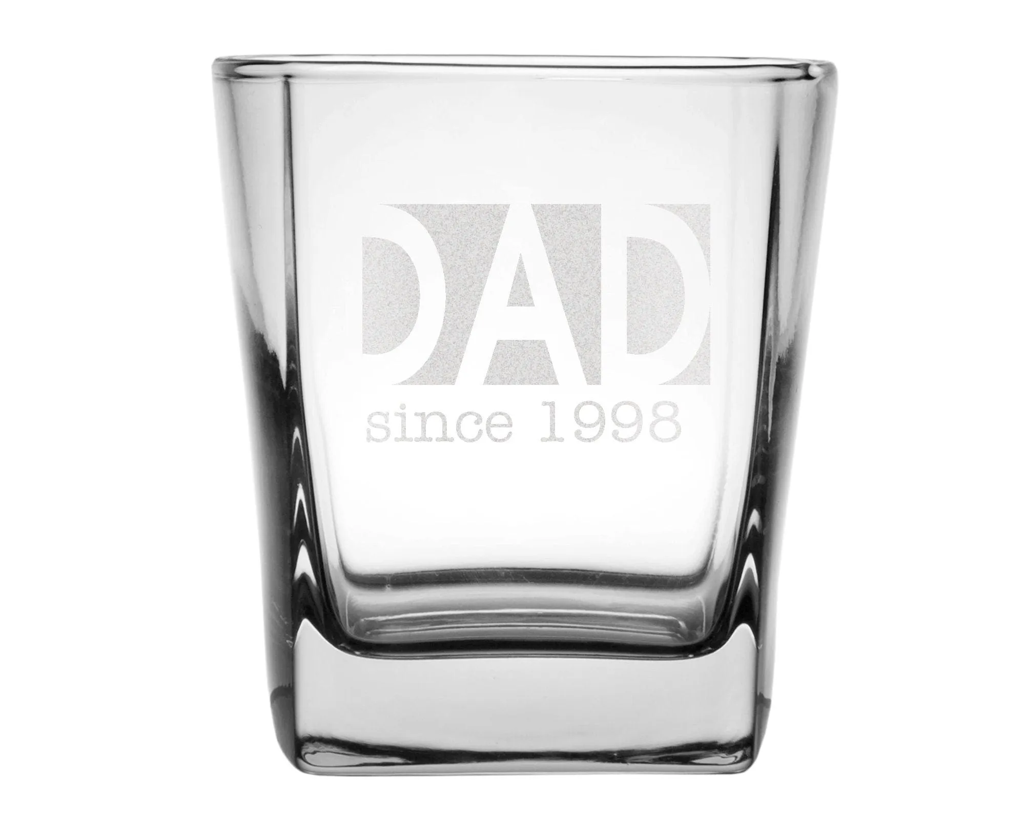 Custom Engraved One Whiskey Best Dad Birthday Gift for Brother from Sister Bachelor Party Decorations for Young Men Women Scotch Rock Glass