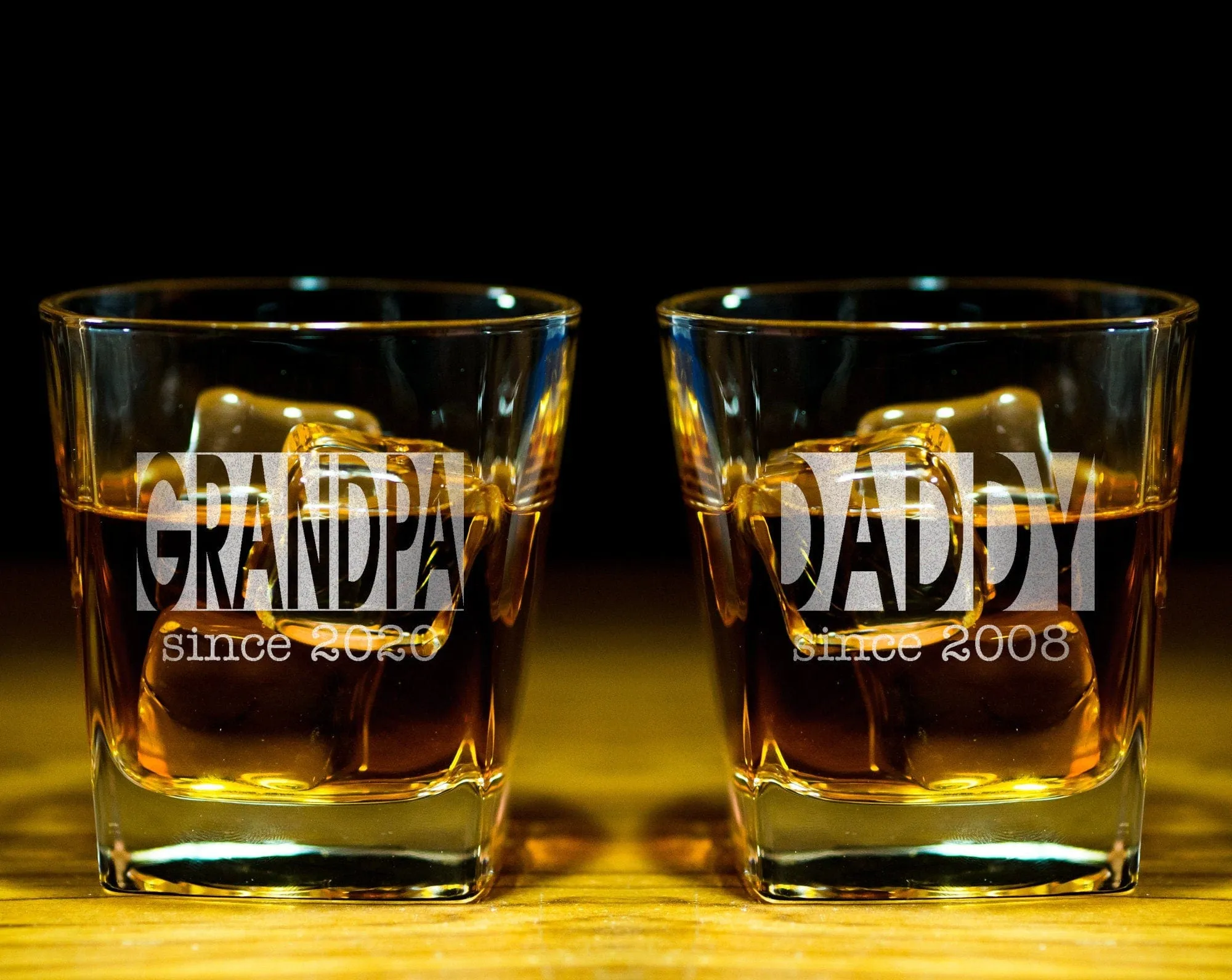 Custom Engraved One Whiskey Best Dad Birthday Gift for Brother from Sister Bachelor Party Decorations for Young Men Women Scotch Rock Glass