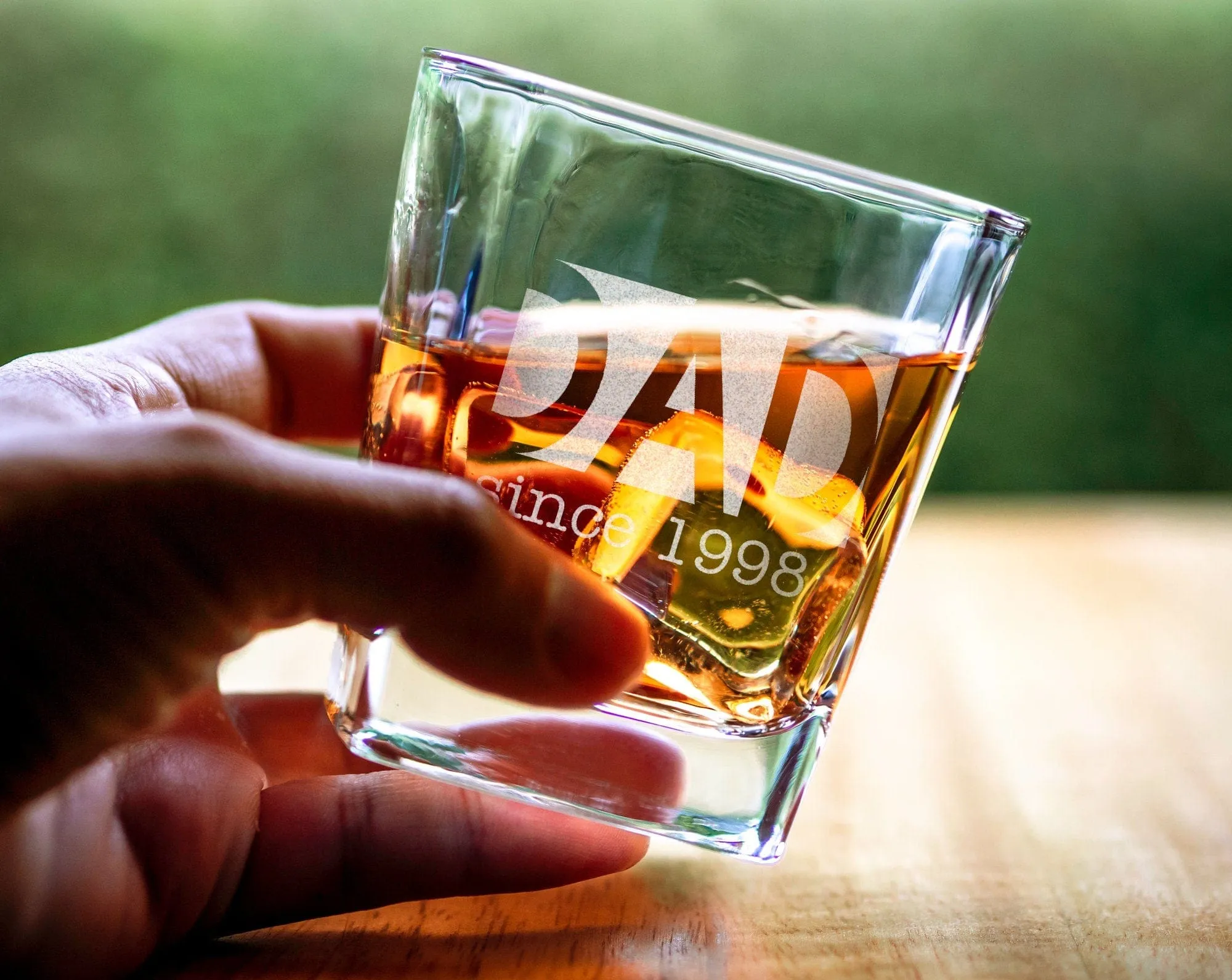 Custom Engraved One Whiskey Best Dad Birthday Gift for Brother from Sister Bachelor Party Decorations for Young Men Women Scotch Rock Glass