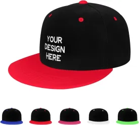 Custom Hip Hop Hat Snapback Hats Personalized Logo Image Baseball Cap Design Your Own Flat Brim Caps for Men Women