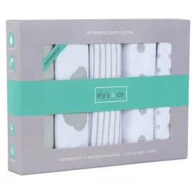 Ely's & Co. Waterproof Reversible Jersey Cotton Burp Cloths / Cloth Diapers - 5 Pack