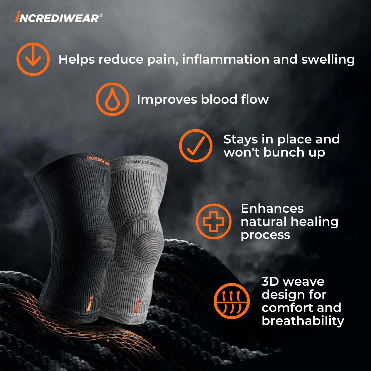 Incrediwear Knee Sleeve  Knee Braces for Knee Pain, Joint Pain Relief, Swelling, Inflammation Relief, and Circulation, Knee Support for Women and Men