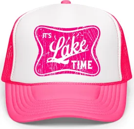 It's Lake Time Summer Classic 5 Panel Foam Front Mesh Snap Back Trucker Hat