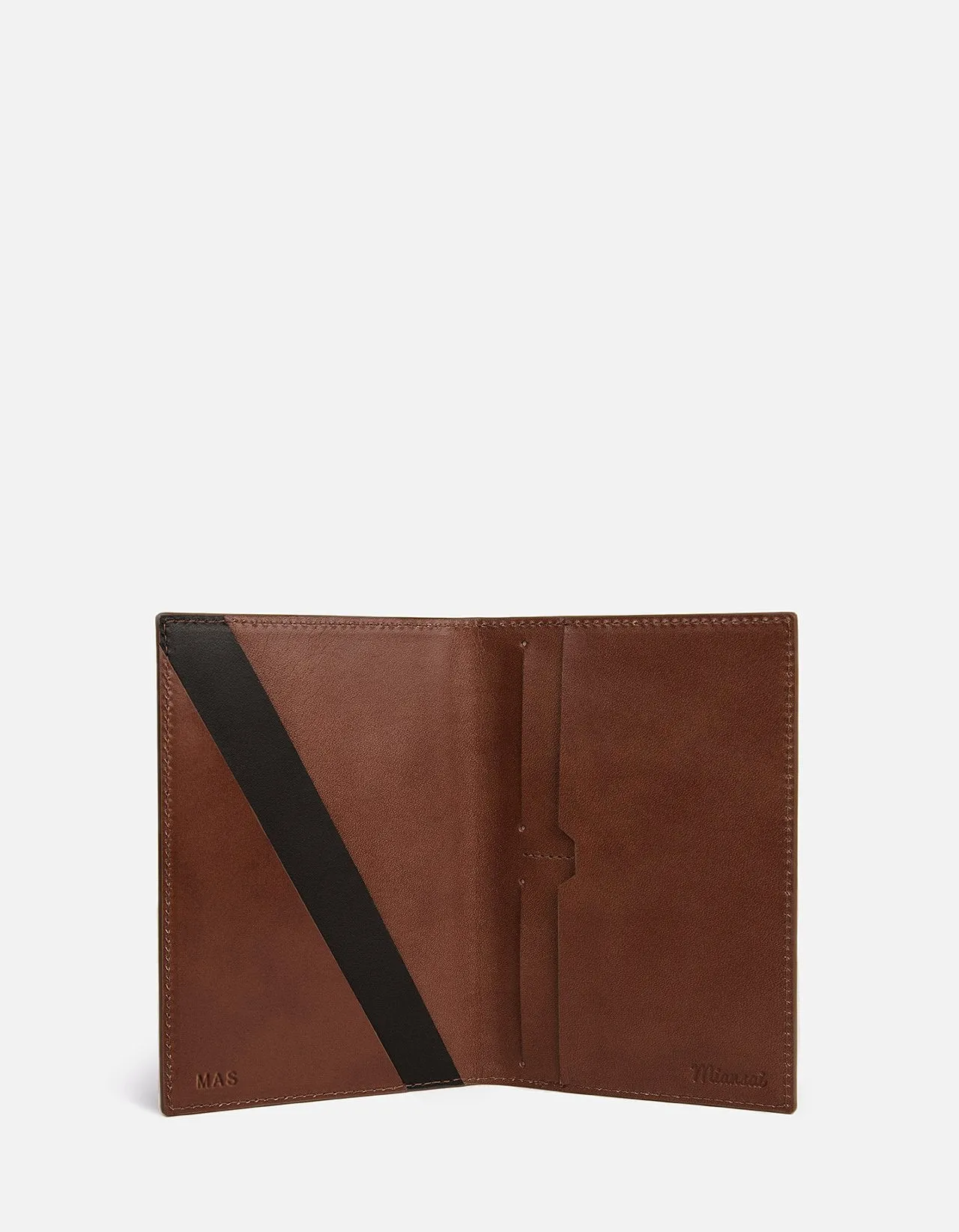 Modern Passport Wallet, Brown