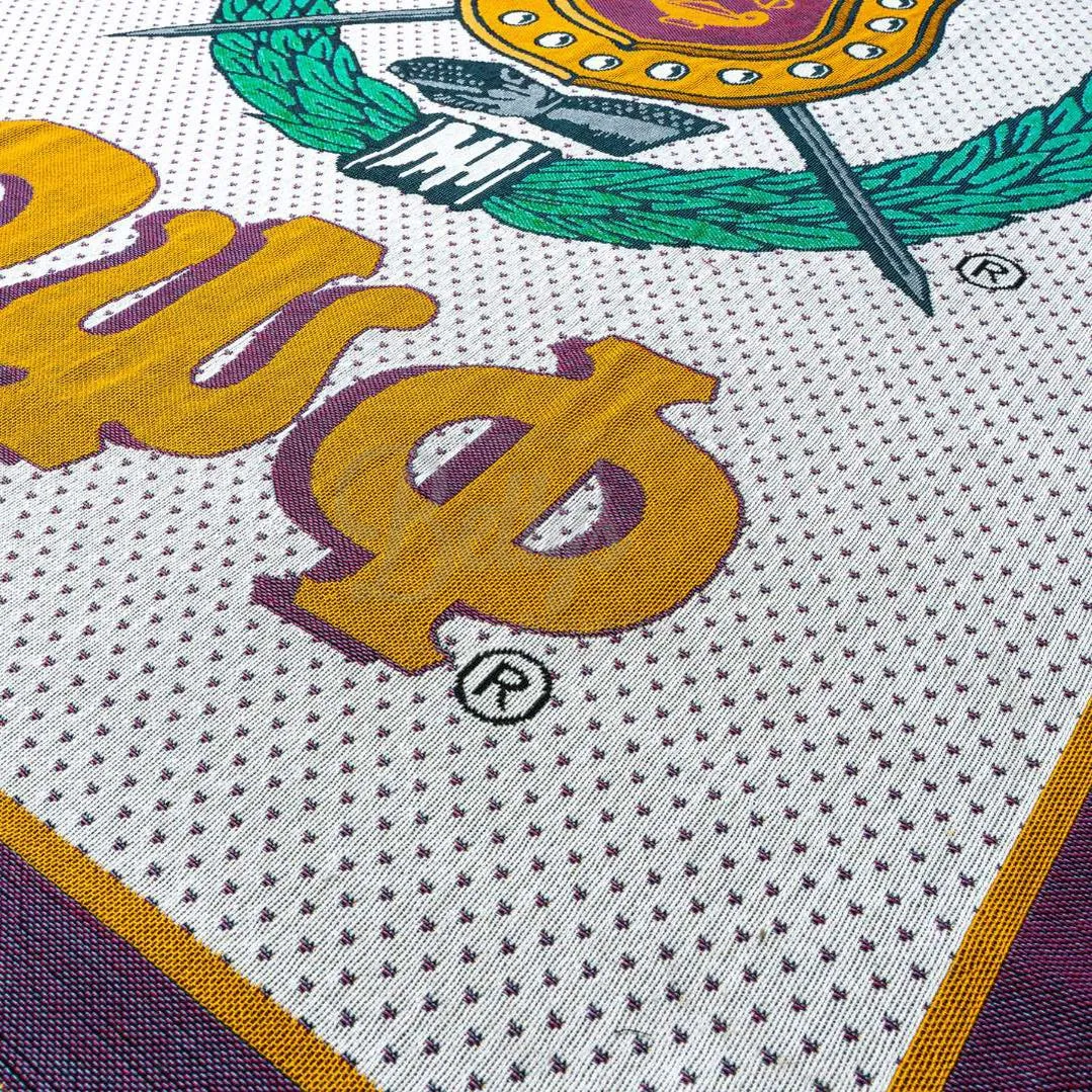 Omega Psi Phi ΩΨΦ Shield Afghan Throw Blanket