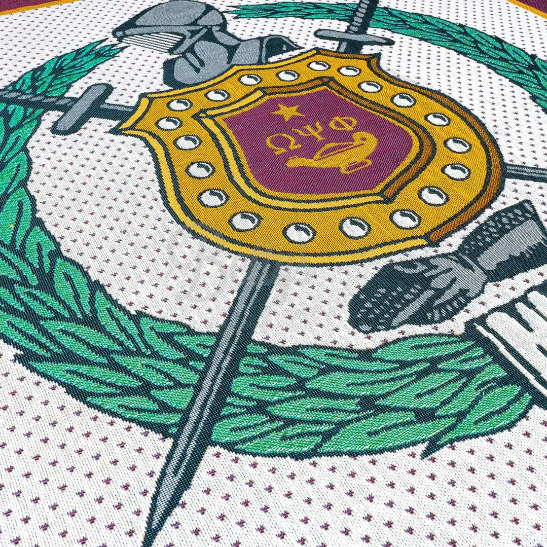 Omega Psi Phi ΩΨΦ Shield Afghan Throw Blanket