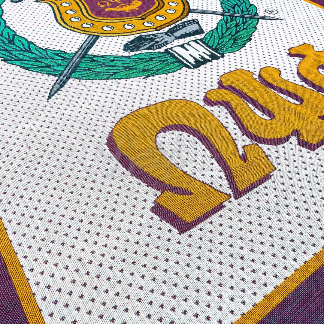 Omega Psi Phi ΩΨΦ Shield Afghan Throw Blanket