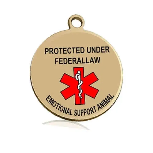 Personalized Pet Service Dog ID Tag Stainless Steel