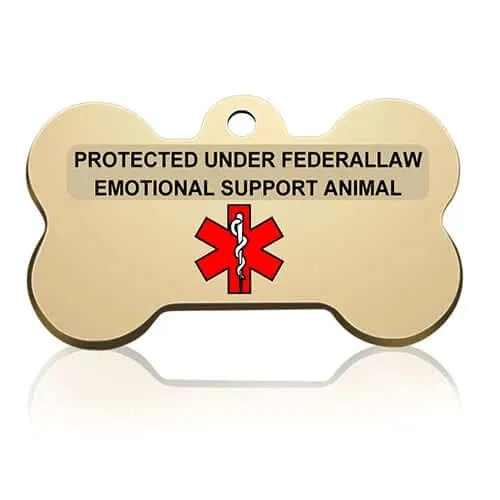 Personalized Pet Service Dog ID Tag Stainless Steel