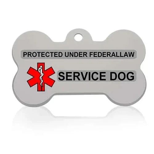 Personalized Pet Service Dog ID Tag Stainless Steel