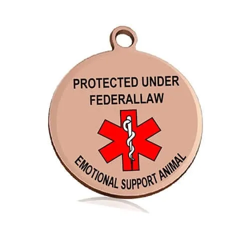 Personalized Pet Service Dog ID Tag Stainless Steel