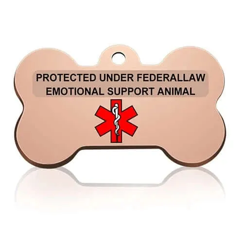 Personalized Pet Service Dog ID Tag Stainless Steel
