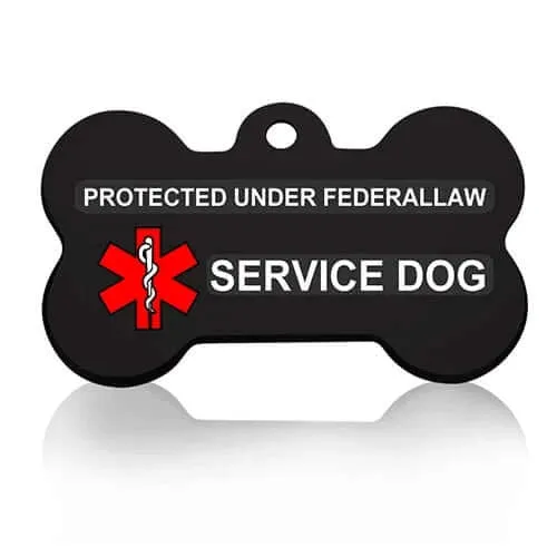 Personalized Pet Service Dog ID Tag Stainless Steel