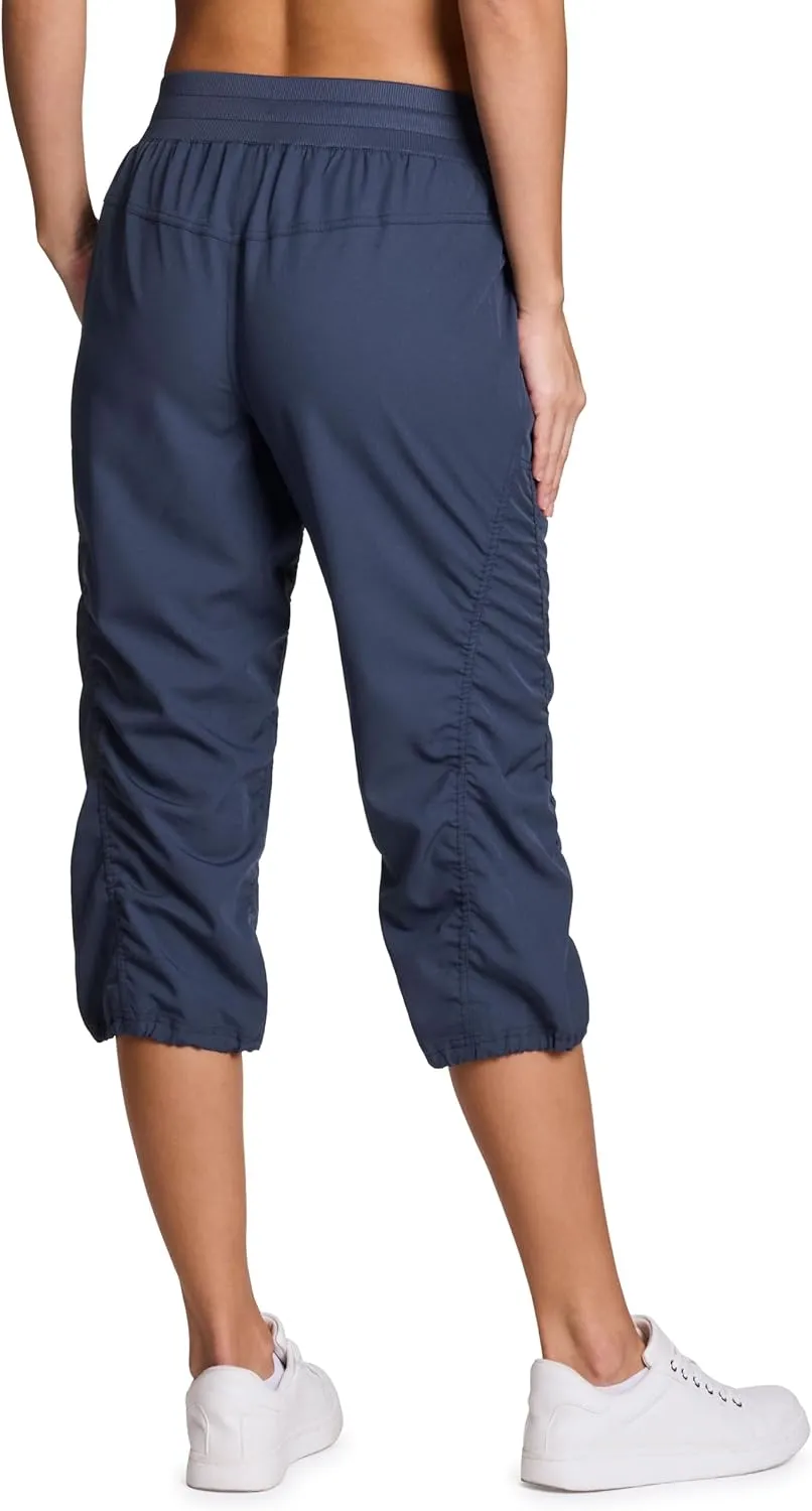 RBX Active Capri Pants for Women Joggers Stretch Lightweight Womens Casual Pant Capri with Drawstring