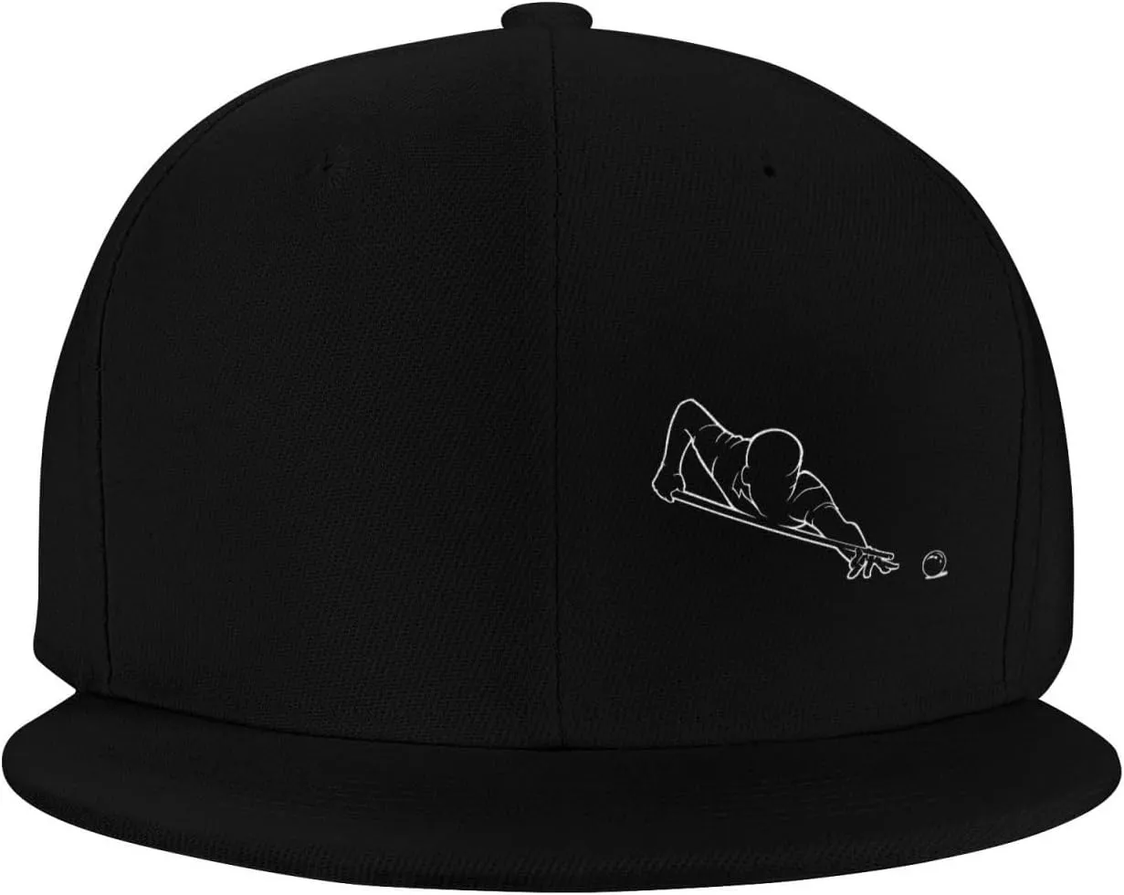 Retro Vintage Pool-Billiard-Players Hat for Men Women Flat Bill Visor Trucker Hat Fashion Hip Hop Baseball Cap