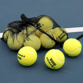 Teloon Pressure Training Tennis Balls-12 or 18 Count-Mesh Carry Bag4 Colors AvailablePressureless Training Exercise Tennis Balls for Beginners.