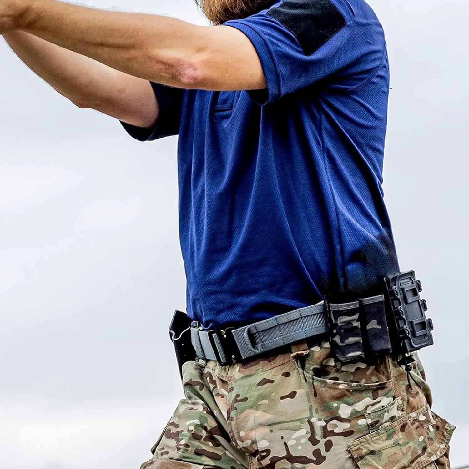 VISMIX Tactical Belt, Quick Release 1.75" MOLLE Battle Belt with Inner Belt and Anti-Slip Pad- Heavy Duty Battle Belts