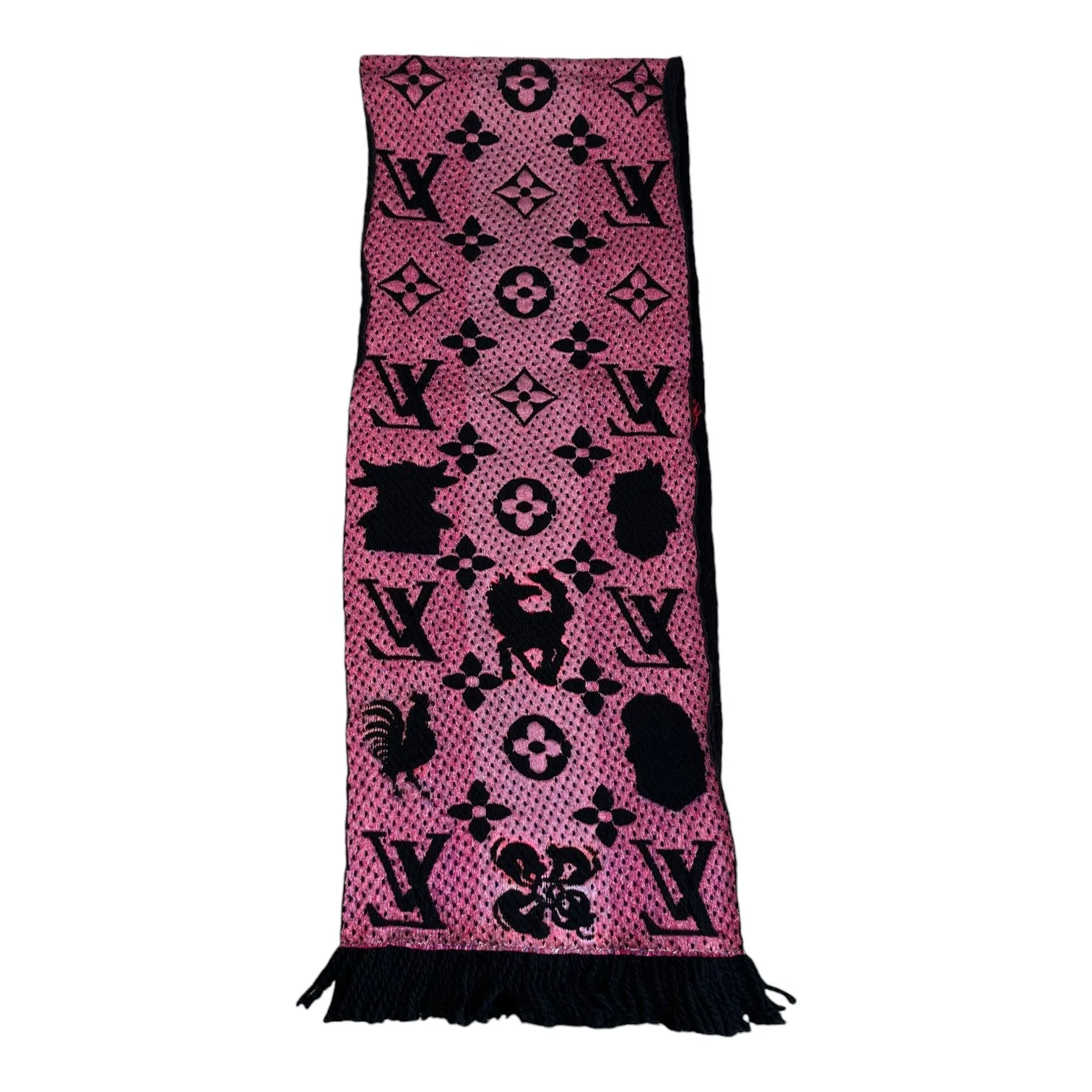 Women's Monogram Echarpe Mania Scarf Black
