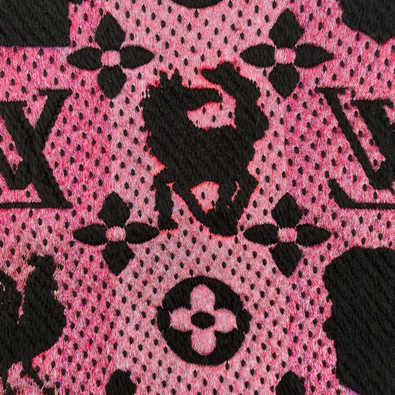 Women's Monogram Echarpe Mania Scarf Black