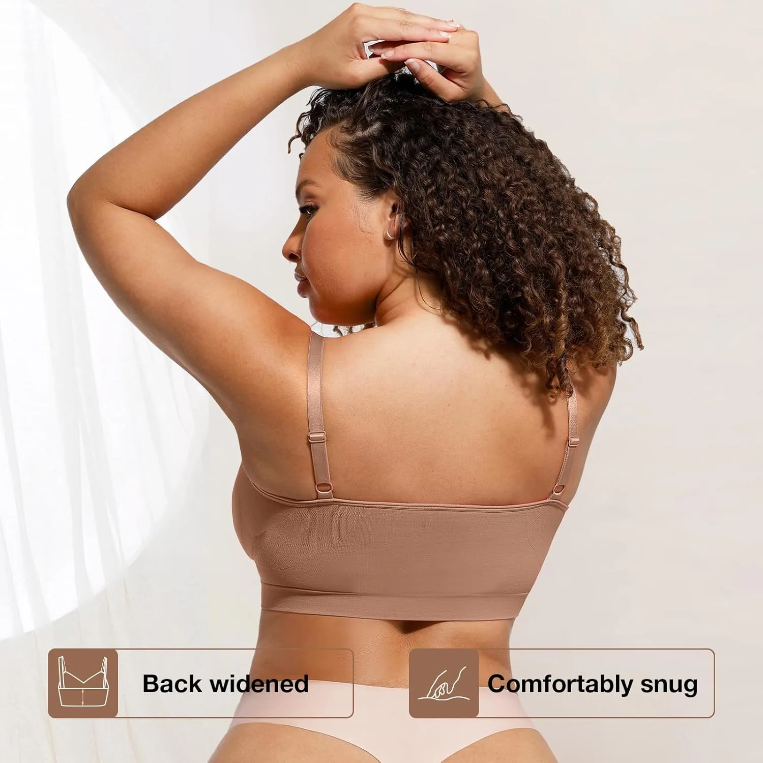 Women's Wireless Seamless Bras No Underwire Stretch Adjustable Bralettes Comfortable Soft Everyday Bra